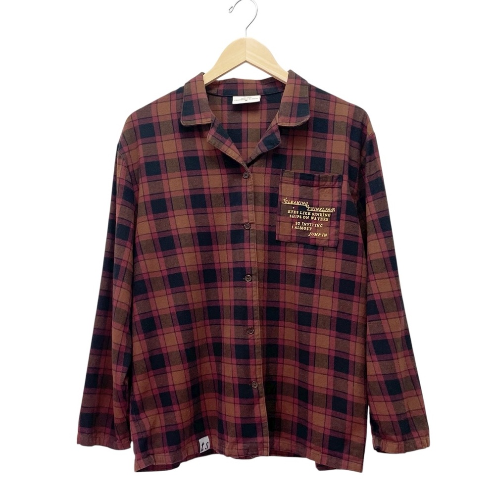 Taylor Swift Evermore Album Plaid Pajama Set I Almost Jumped In Flannel Sz Large - Picture 2 of 16